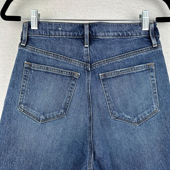 2/$30 Loft The 90s High Waist Straight Leg Jeans Womens 25 Distressed Classic - Picture 11 of 13